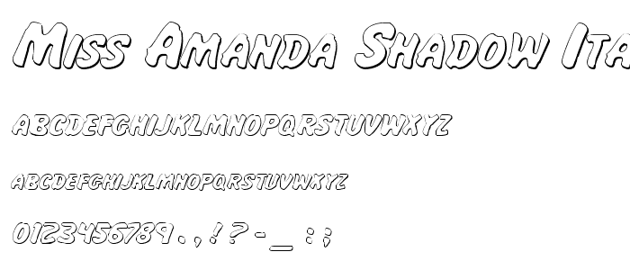 Miss Amanda Shadow Ital font